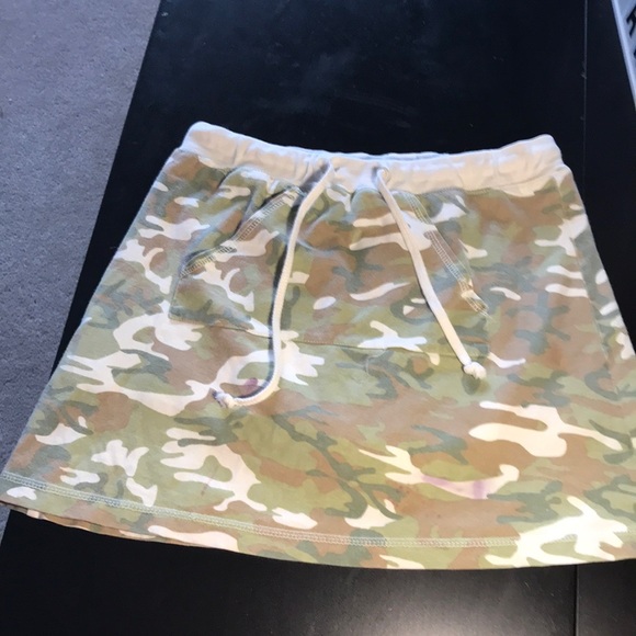 Camouflage skirt with shorts underneath